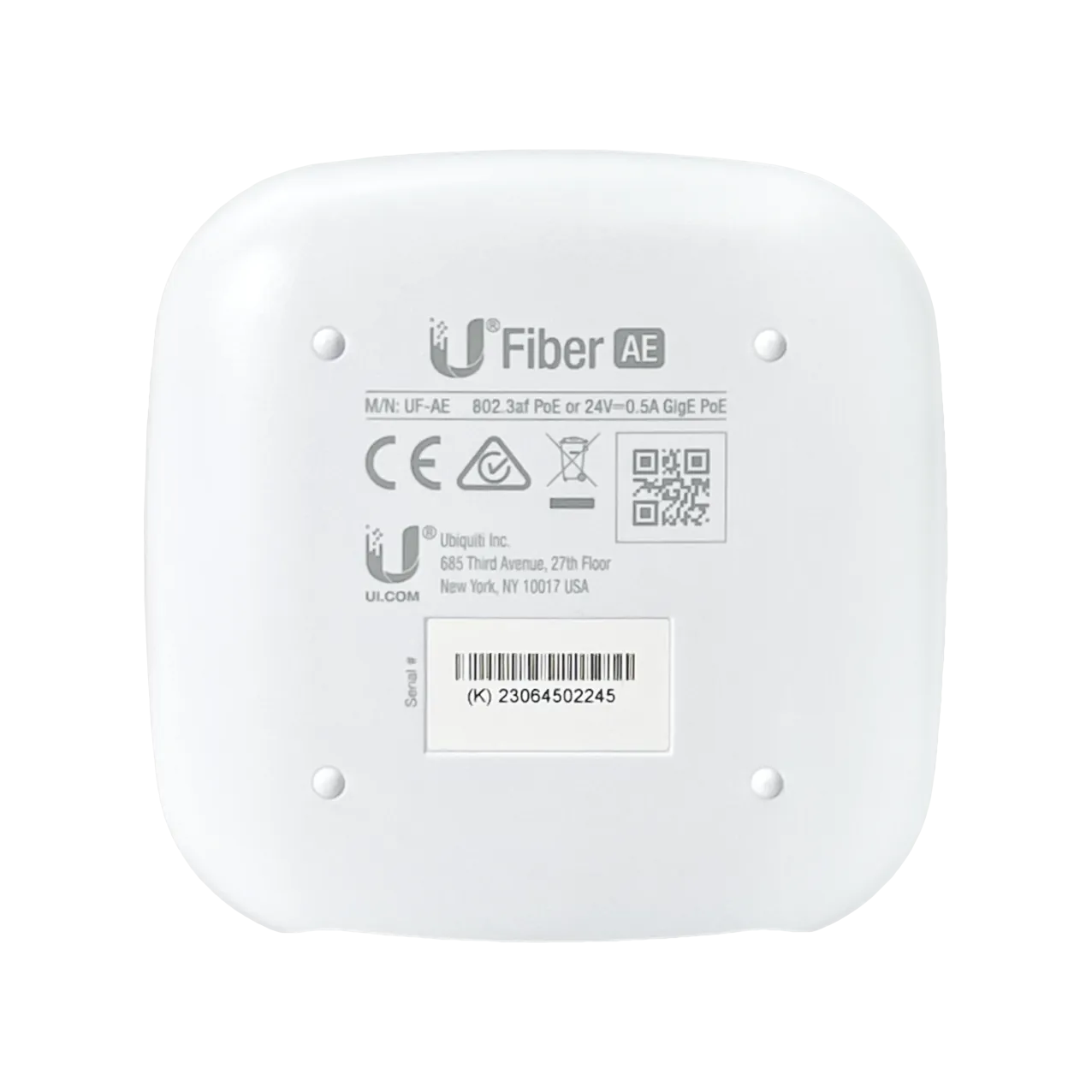 Conversor de Medios Ubiquiti UF-AE - 1G SFP a RJ45, PoE 24V/802.3af, Interior 7