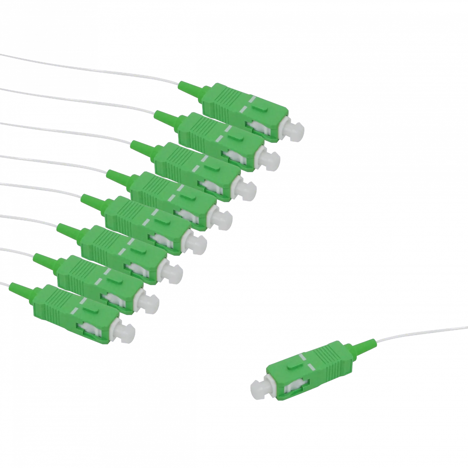 Divisor GPON 1x8 SC/APC, 3m (150cm+150cm), Rango 1260-1650nm, Exterior, Ubiquiti UF-SPLITTER-8 2