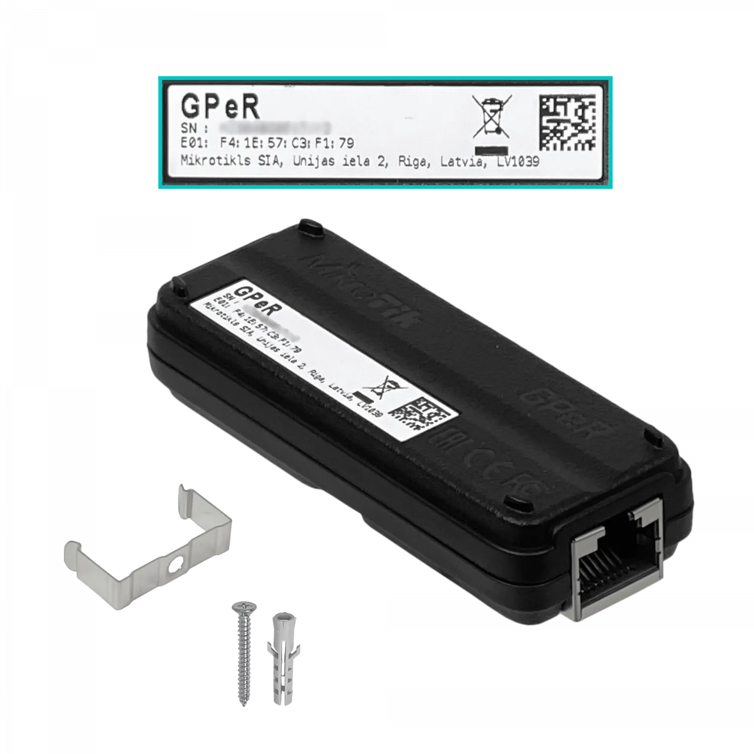 Extensor Ethernet MikroTik GPeR - Hasta 1.5 km, PoE Pasivo 3