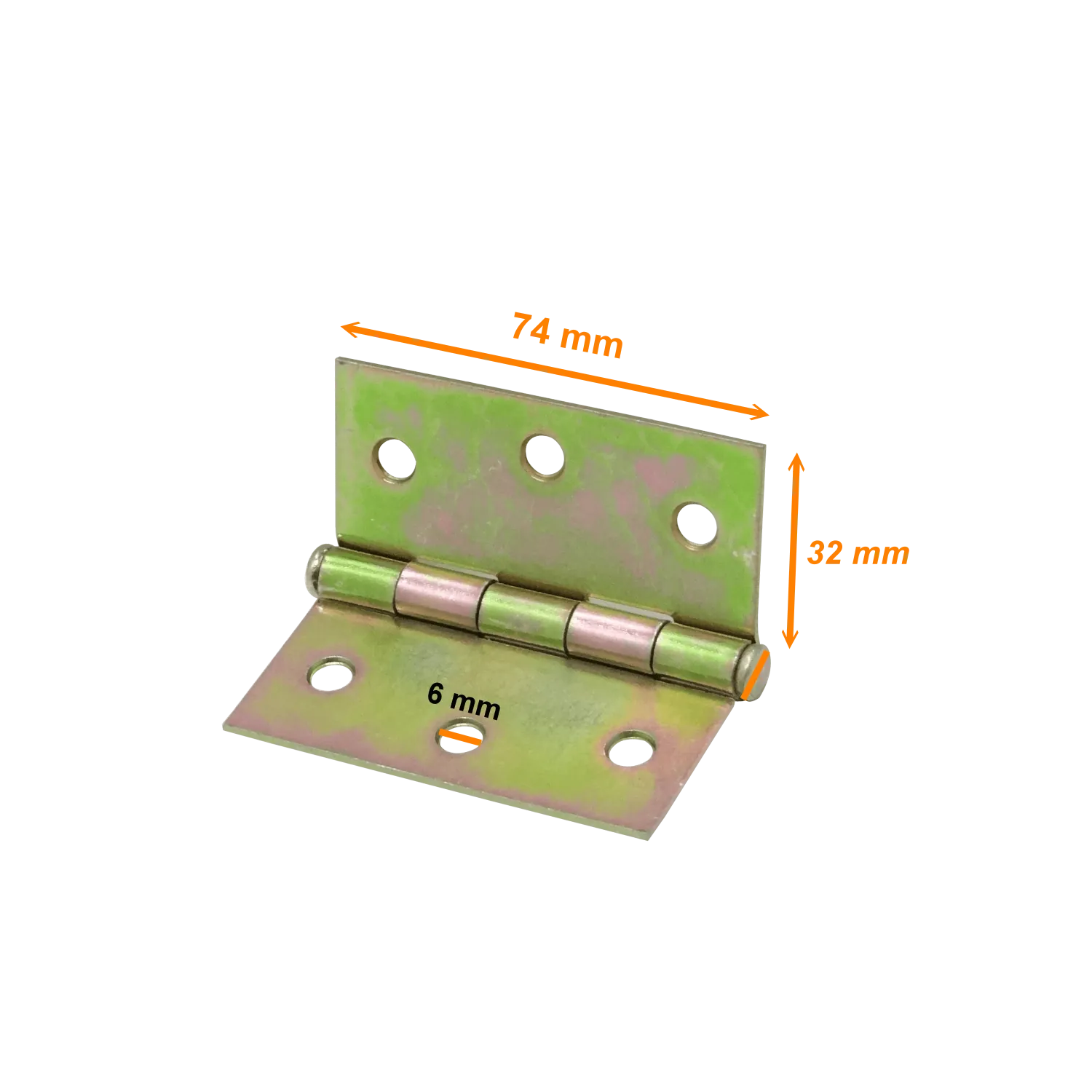 2-Bisagras 3x3-Pulg x1,6 3-Tornillos inc-12-Tornillos 76x76mm 3