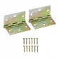 2-Bisagras 3,5x3,5-Pulg x2,0 3-Tornillos inc-12-Tornillos 89x89mm - Miniatura 3