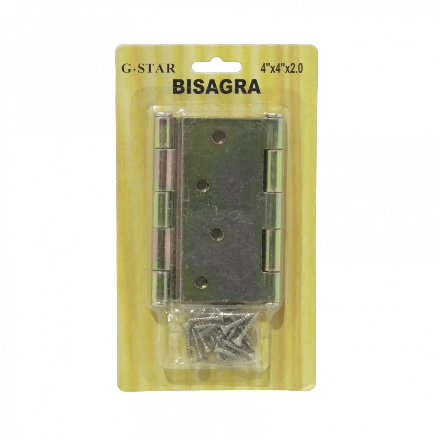 2-Bisagras 4x4-Pulg x2,0 4-Tornillos inc-16-Tornillos 102x102mm 4