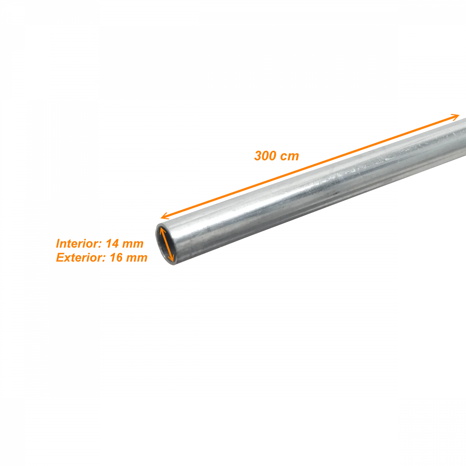 Conduit rigido metalico LinkChip EMT16-0 galvanizado 16mm 3m 1.0mm espesor 2