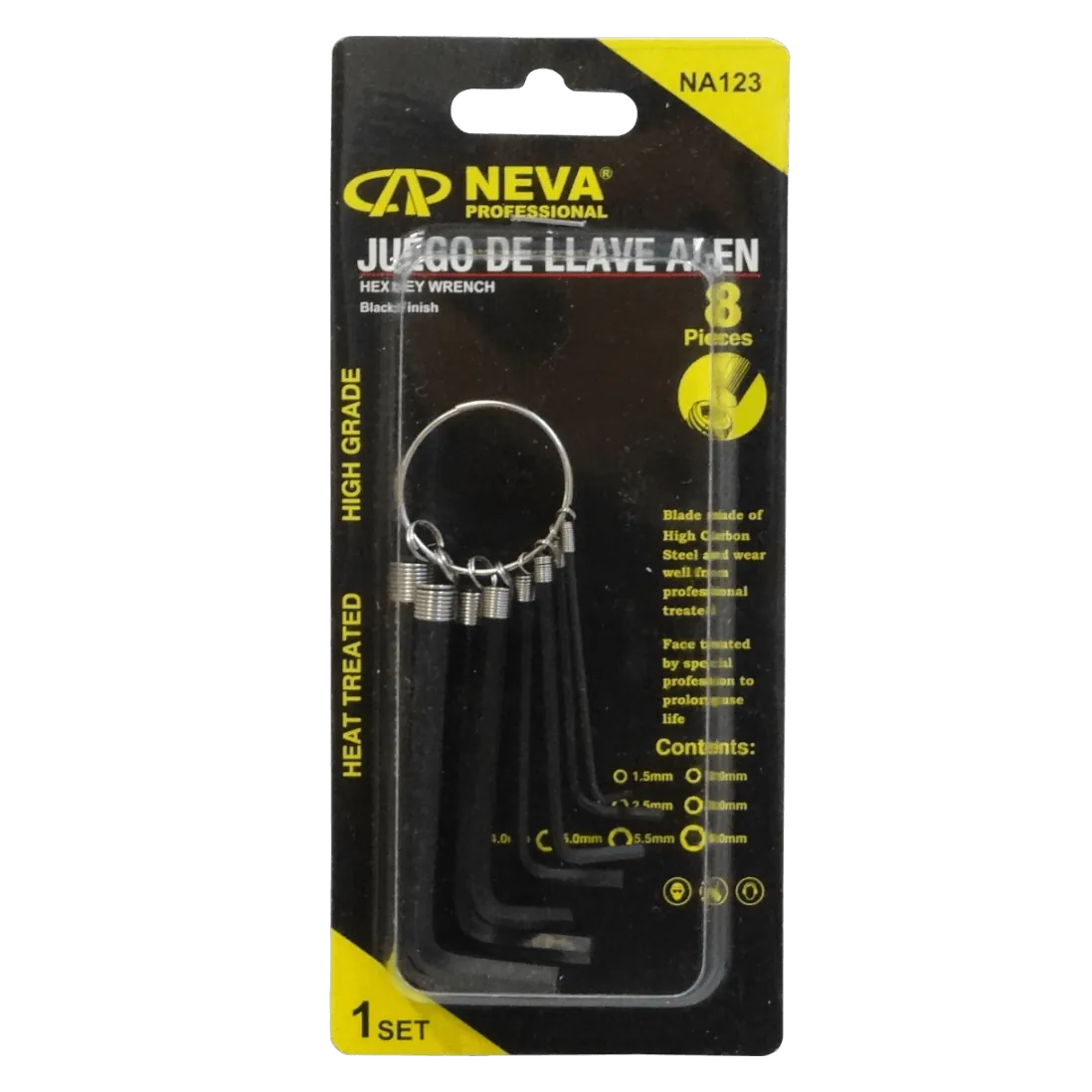 Set de 8 Llaves Allen en Llavero, Hexagonales: 1.5-6mm 2