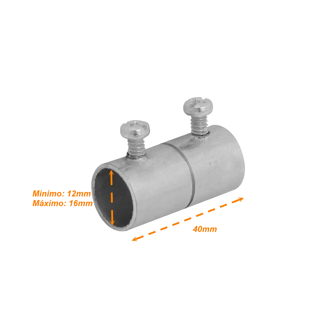 Union para Conduit Rigido Metalico 16mm Acero Zincado  2