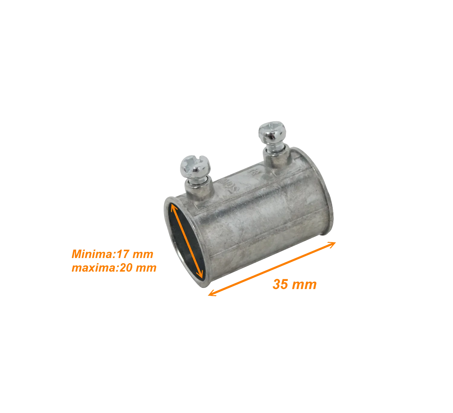 Union para Conduit Rigido Metalico 20mm Zinc  2