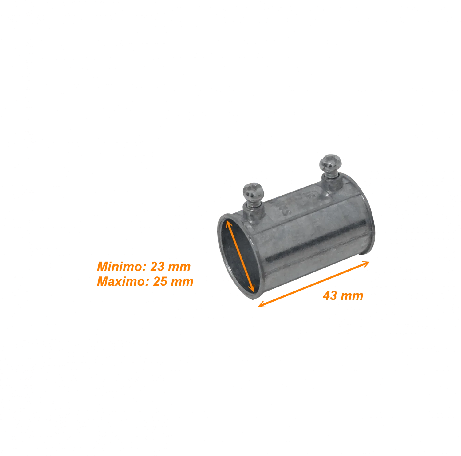 Union para Conduit Rigido Metalico 25mm Zinc  2