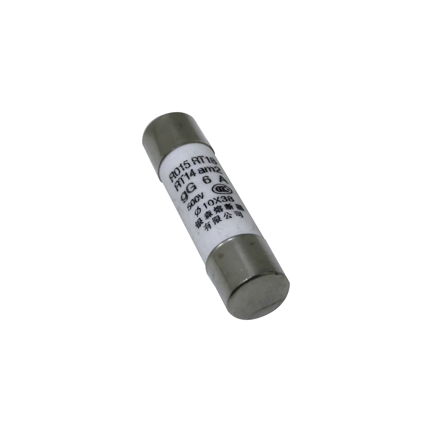 Fusible Cilindrico 36mm-Largo 9,5mm-Diametro 6A 10x38mm2 500V 50KA  2