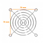 Rejilla Metálica para Ventilador Turbina 80x80mm - Miniatura 2