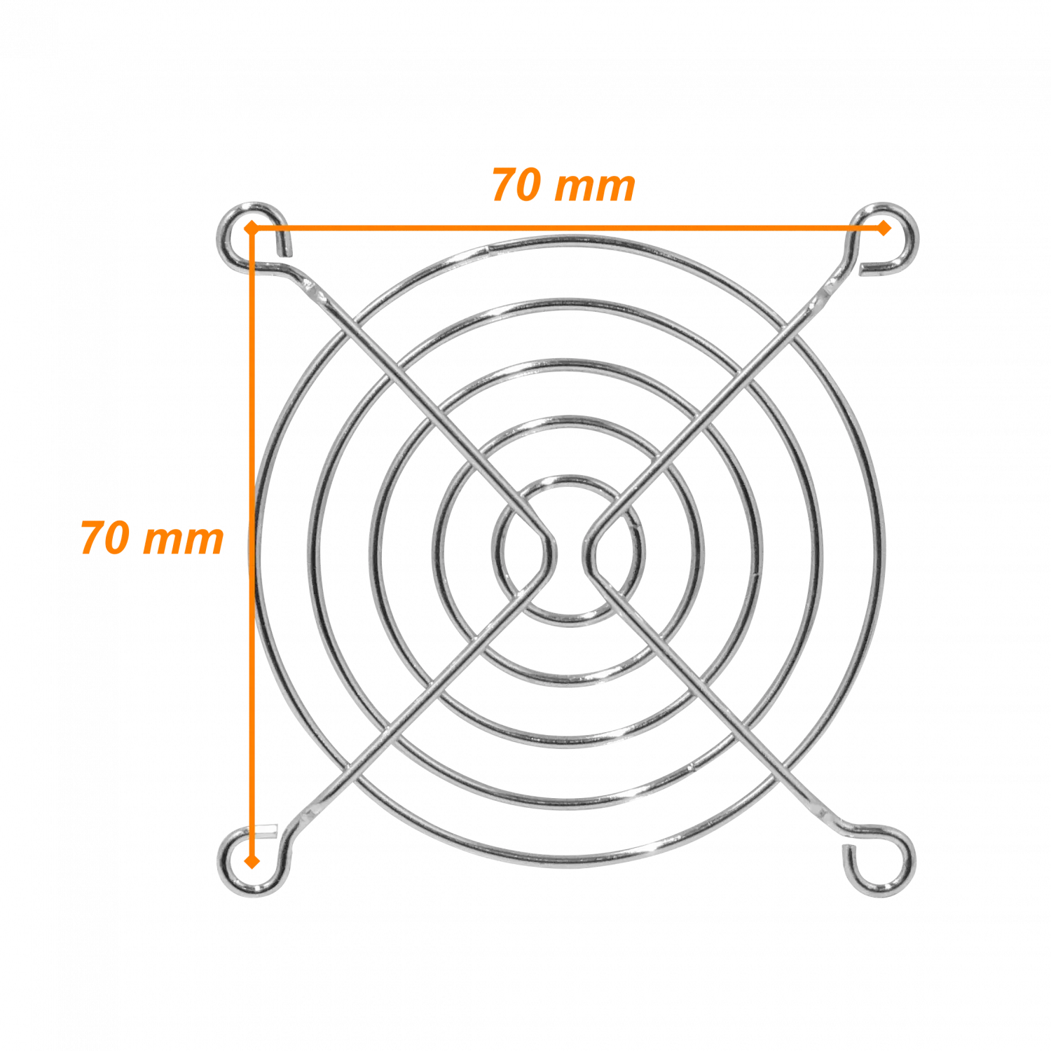 Rejilla Metálica para Ventilador Turbina 80x80mm 2