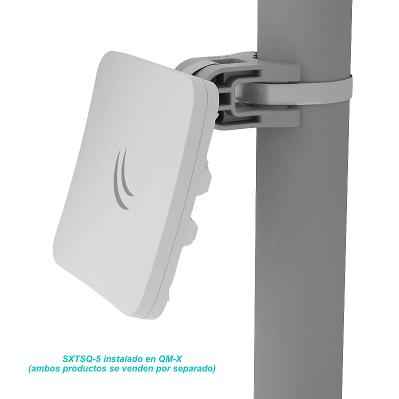 Soporte de Montaje en Poste MikroTik quickMOUNT-X para Dispositivos SXTsq y DISC 5 2