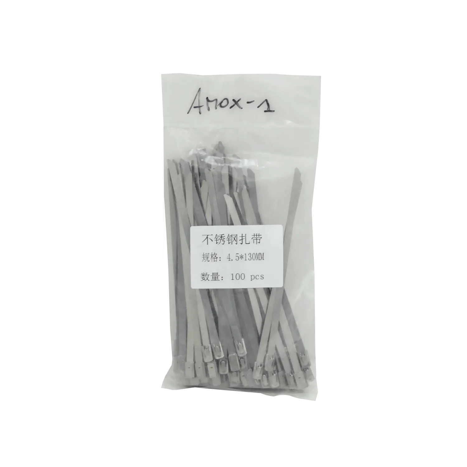 Amarra 130x4,5mm Acero Inoxidable 0,3mm 100-unidades Metalica 3