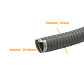 Rollo de 30m, Conduit Flexible Metálico Cubierto en PVC, 40mm (1-1/4