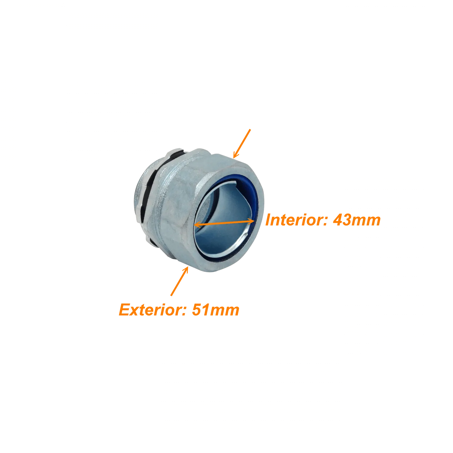 Metalico 40mm Prensa Estopa para Flexible Aislacion IP65 2