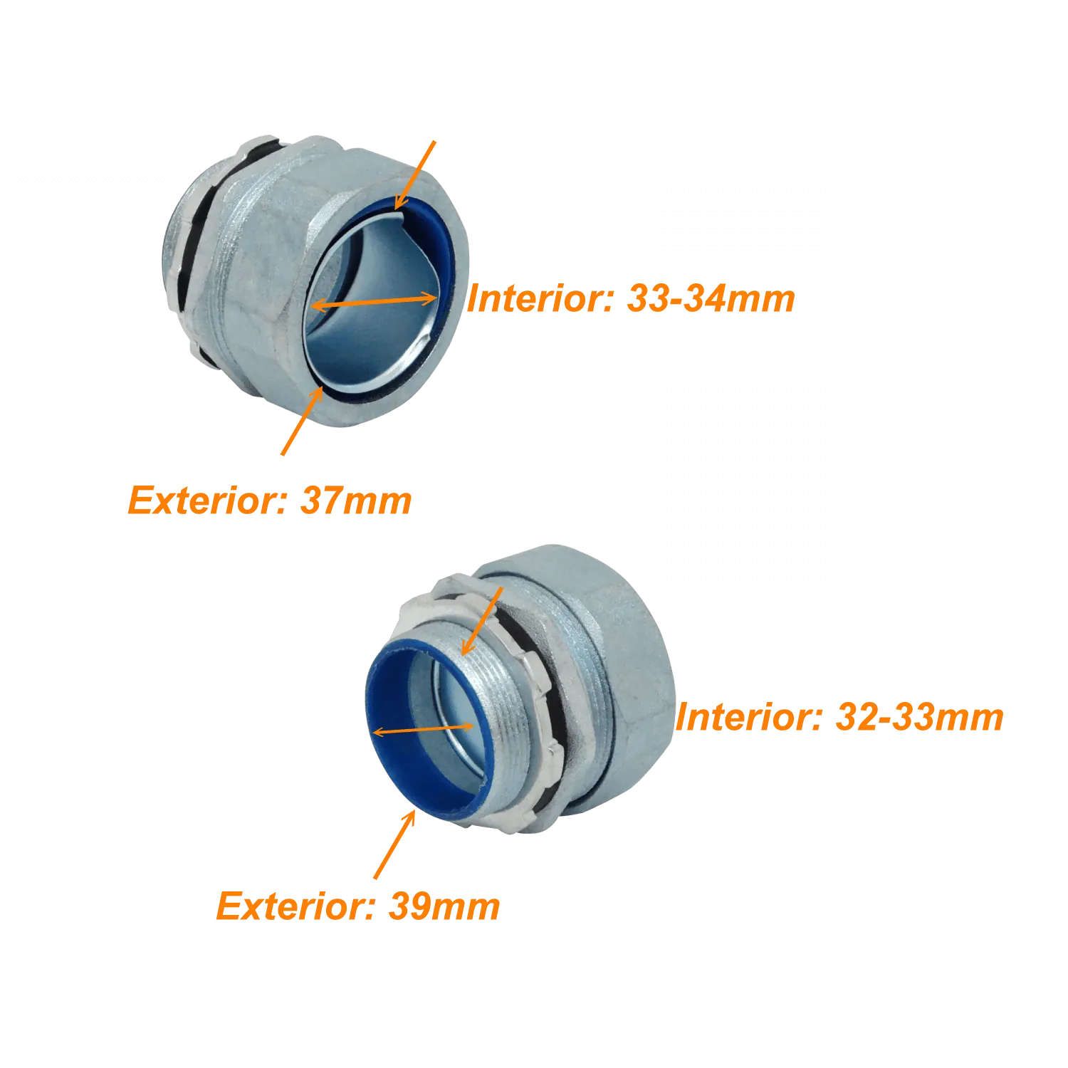 Metalico 40mm Prensa Estopa para Flexible Aislacion IP65 3