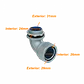 Metalico 32mm Codo Prensa Estopa para Flexible Aislacion IP65 - Miniatura 3