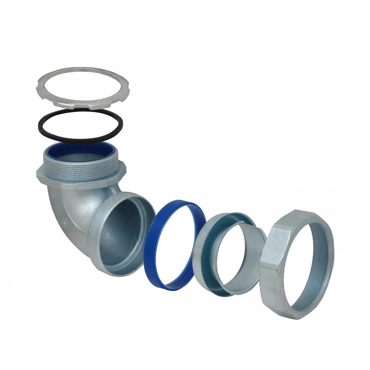 Codo Prensa Estopa para Flexible Aislacion IP65 Metalico 3-Pulg  2