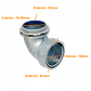 Codo Prensa Estopa para Flexible Aislacion IP65 Metalico 3-Pulg  - Miniatura 3