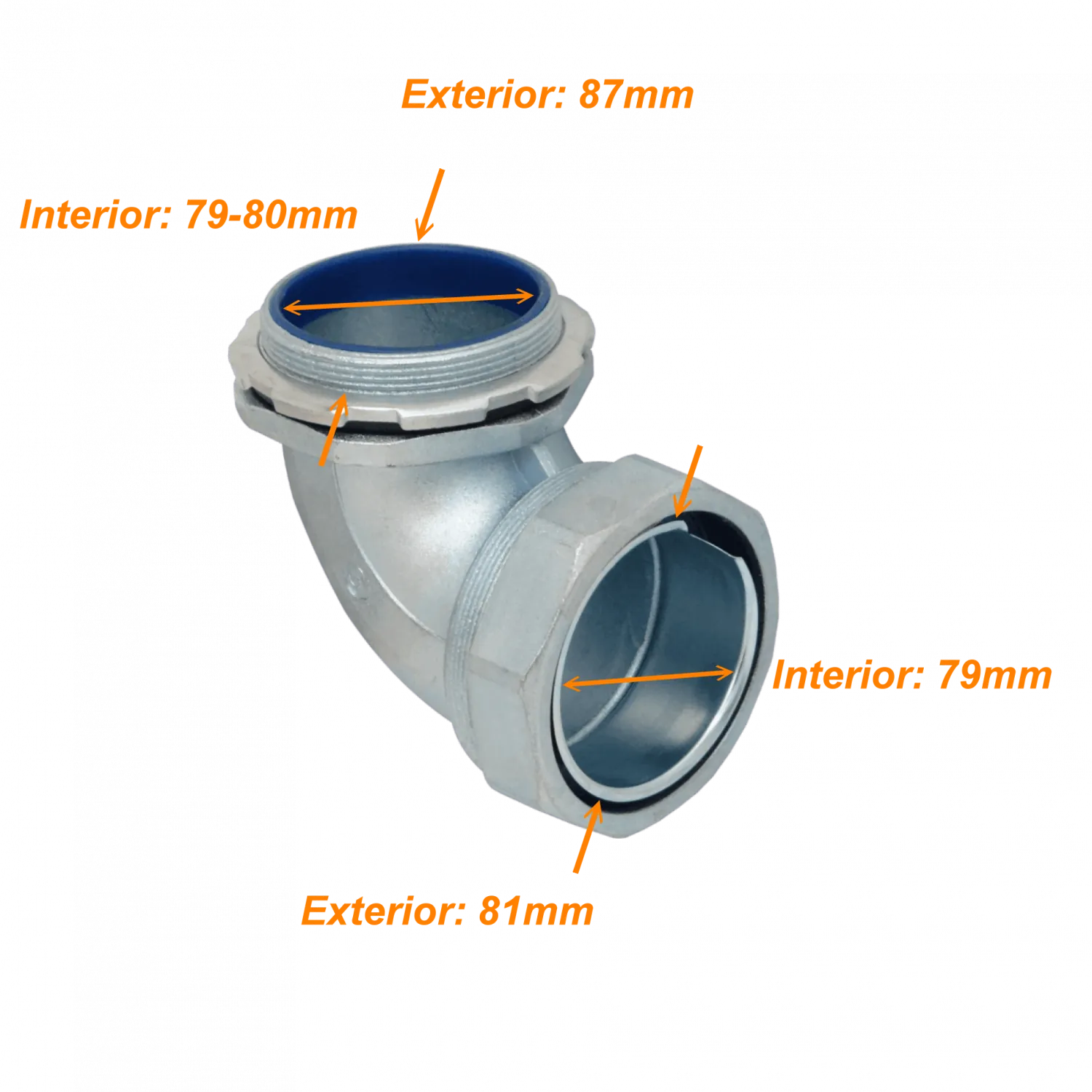 Codo Prensa Estopa para Flexible Aislacion IP65 Metalico 3-Pulg  3
