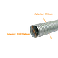 Conduit Flexible Diametros ext/int 110/102 Solo-Metal 110mm Rollo-10mt  - Miniatura 3