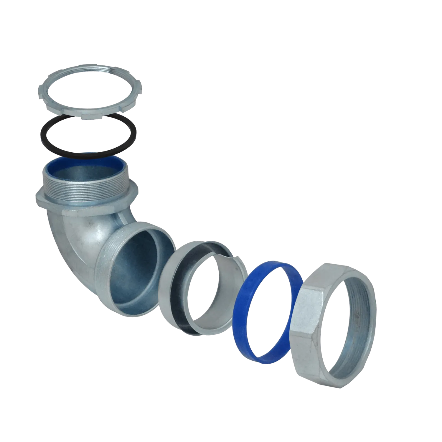 Prensa Estopa para Flexible Aislacion IP65 Metalico 75mm Codo  4