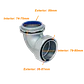 Prensa Estopa para Flexible Aislacion IP65 Metalico 90mm Codo  - Miniatura 3