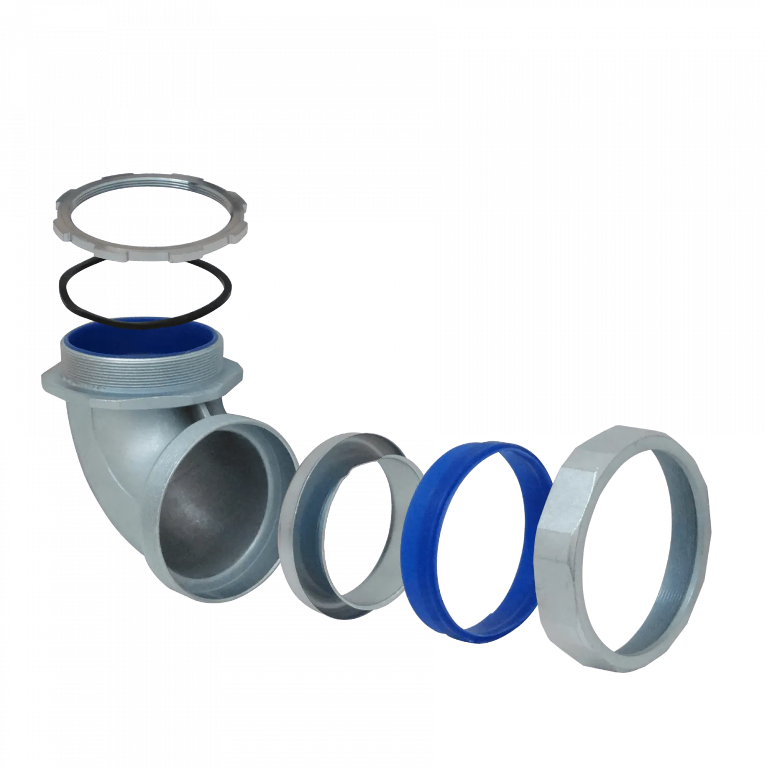 Prensa Estopa para Flexible Aislacion IP65 Metalico 110mm Codo  4