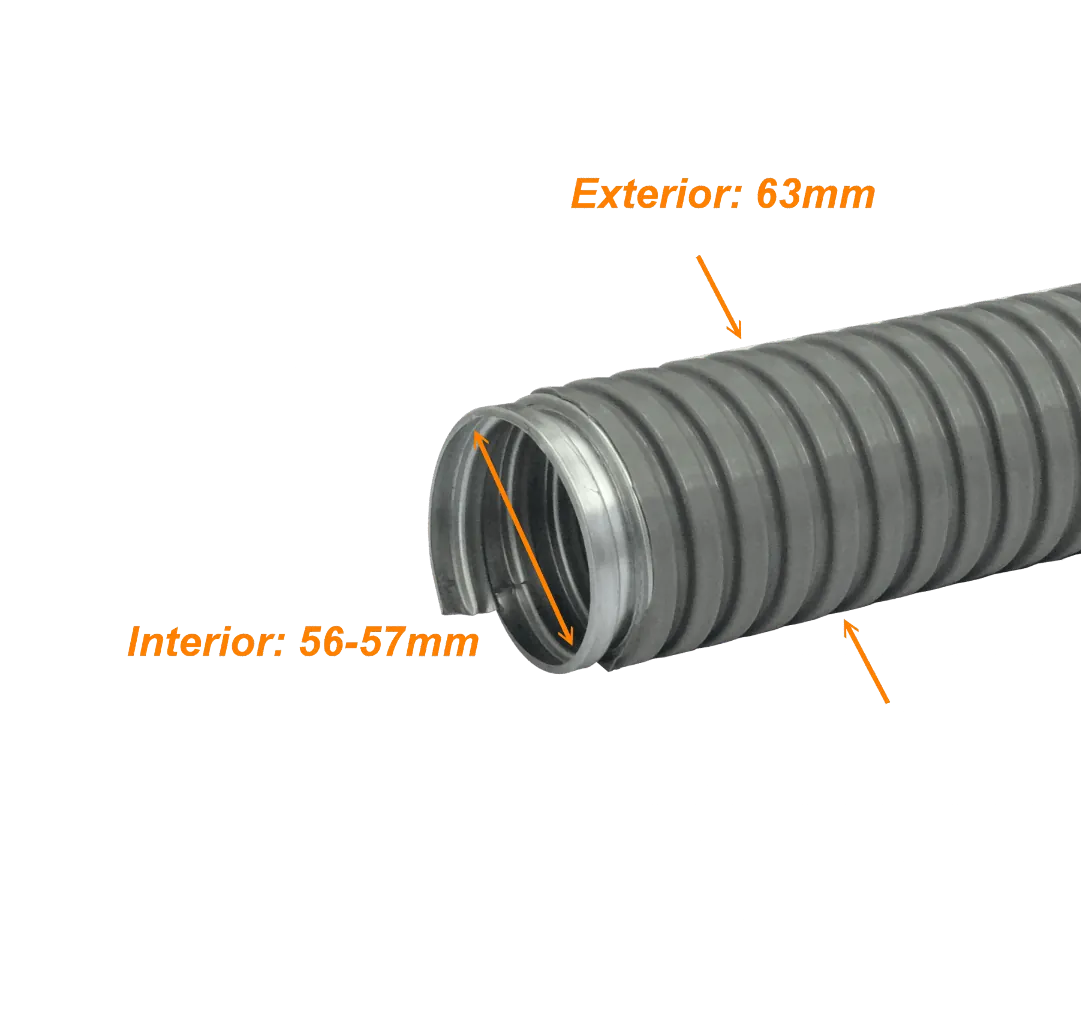 Conduit Flexible Metálico 63mm 25m Cubierto en PVC, M63-25 3