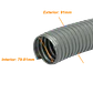 Conduit Flexible Metálico 90mm 10m Cubierto en PVC, M90-10 - Miniatura 3