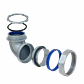 Prensa Estopa para Flexible Aislacion IP65 Metalico 90mm Codo  - Miniatura 4