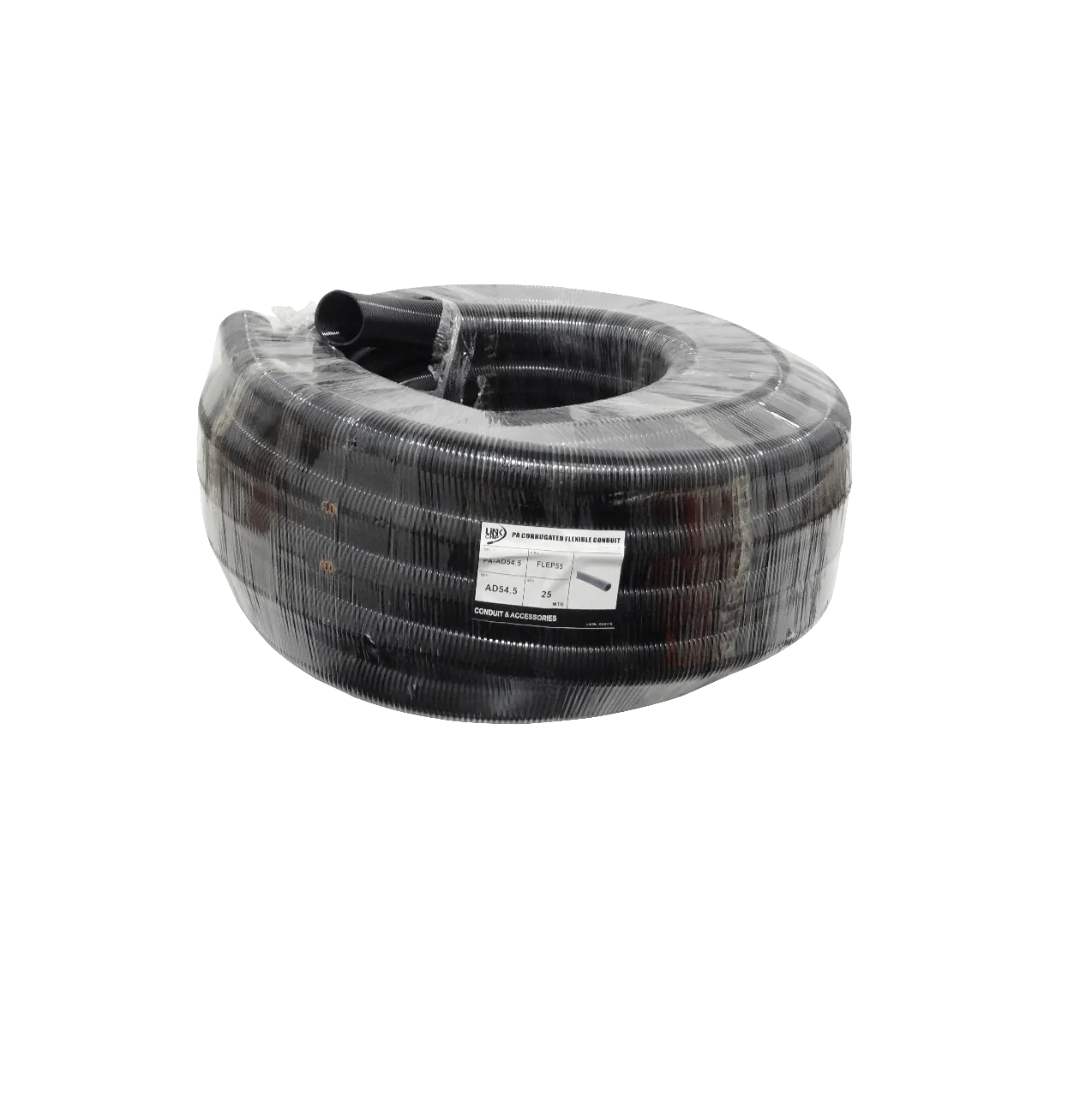 Conduit flexible plást ico corrugado negro 55 mm, rollo 25 m, FLEP55 2