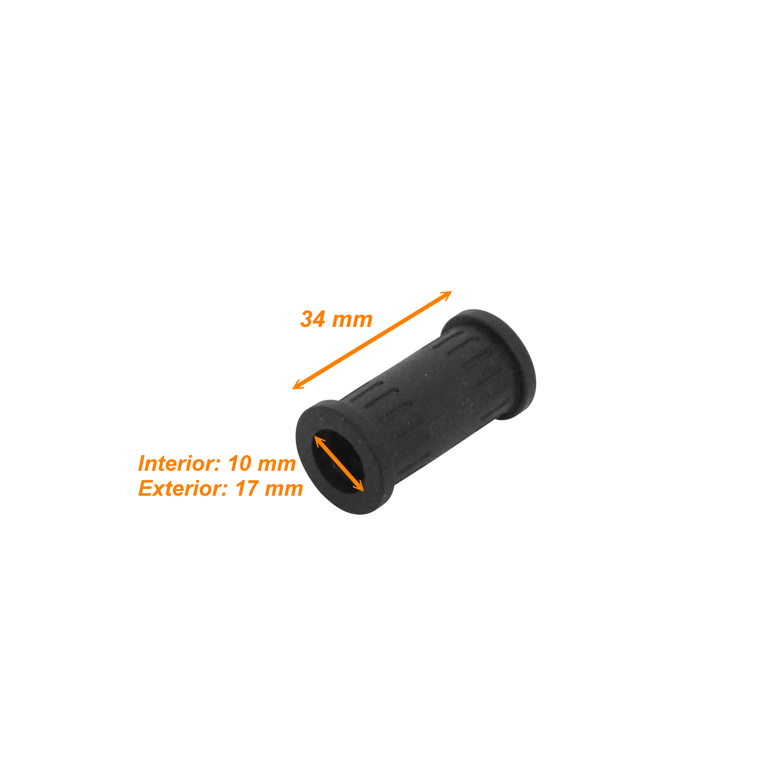 Union Copla para Conduit Flexible Plastico Negro Corrugado 10mm  2