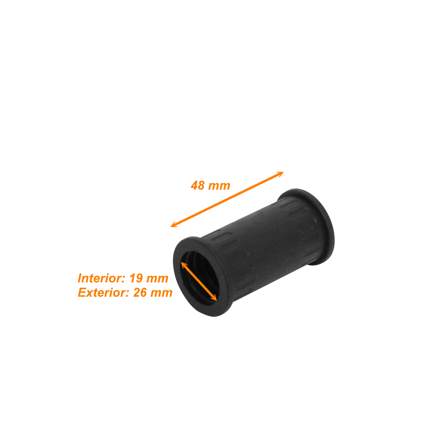 Union Copla para Conduit Flexible Plastico Negro Corrugado 19mm  2