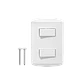 Modus 2-interruptor-10A Unipolar-912 c/Base/Tapa Blanca Armado BTICINO  - Miniatura 2
