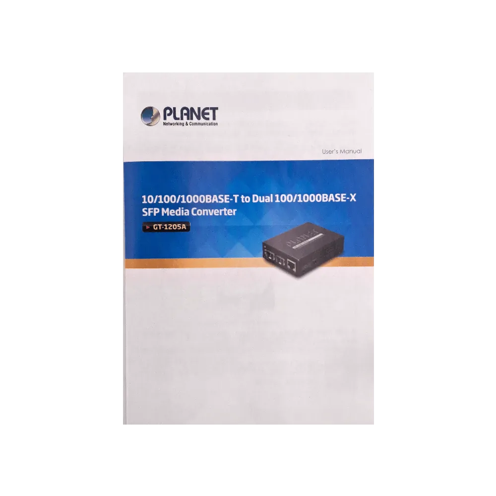 Planet 1-1000 2-SFP-Redundante Media Converter 100/1000 inc-5VDC/2,5A 4
