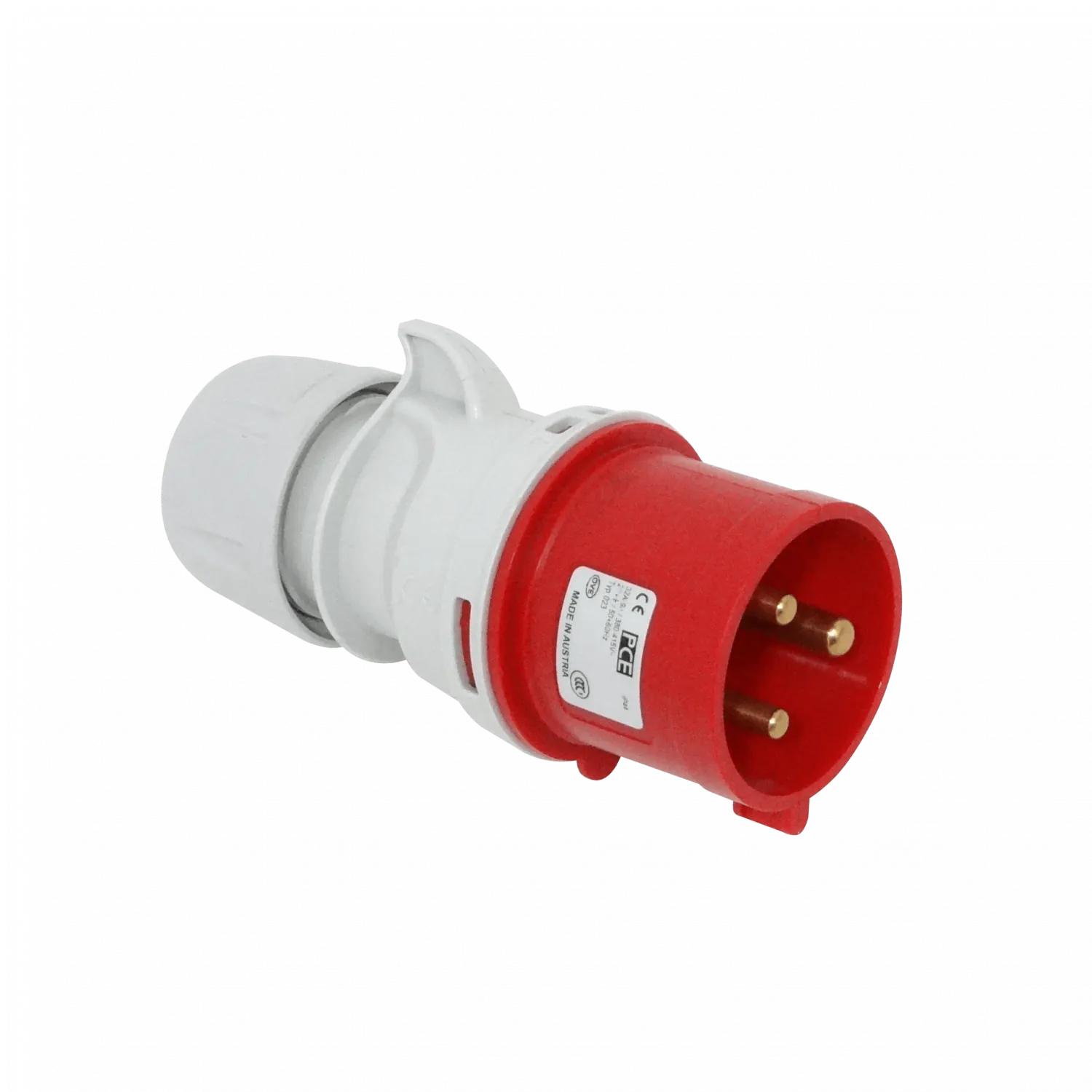 Enchufe Industrial 690V 2P+Tx PCE Typ023-9h 32A IP44 Macho Volante  2