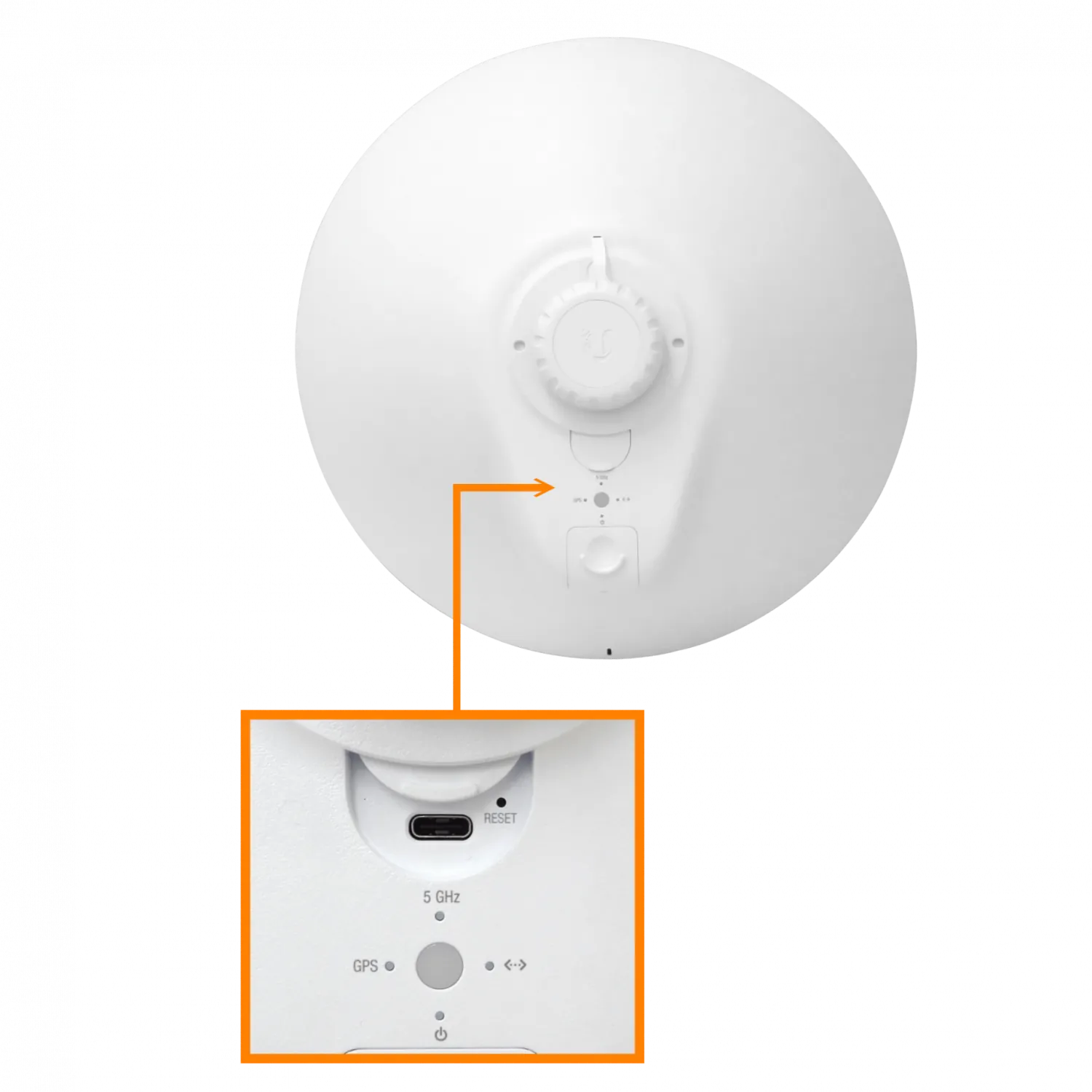 Antena UBIQUITI 24dBi 4,9-6,2GHz 2,4GHz 14x14º 1-1000 inc24V 22dBm 10-50MHz 4