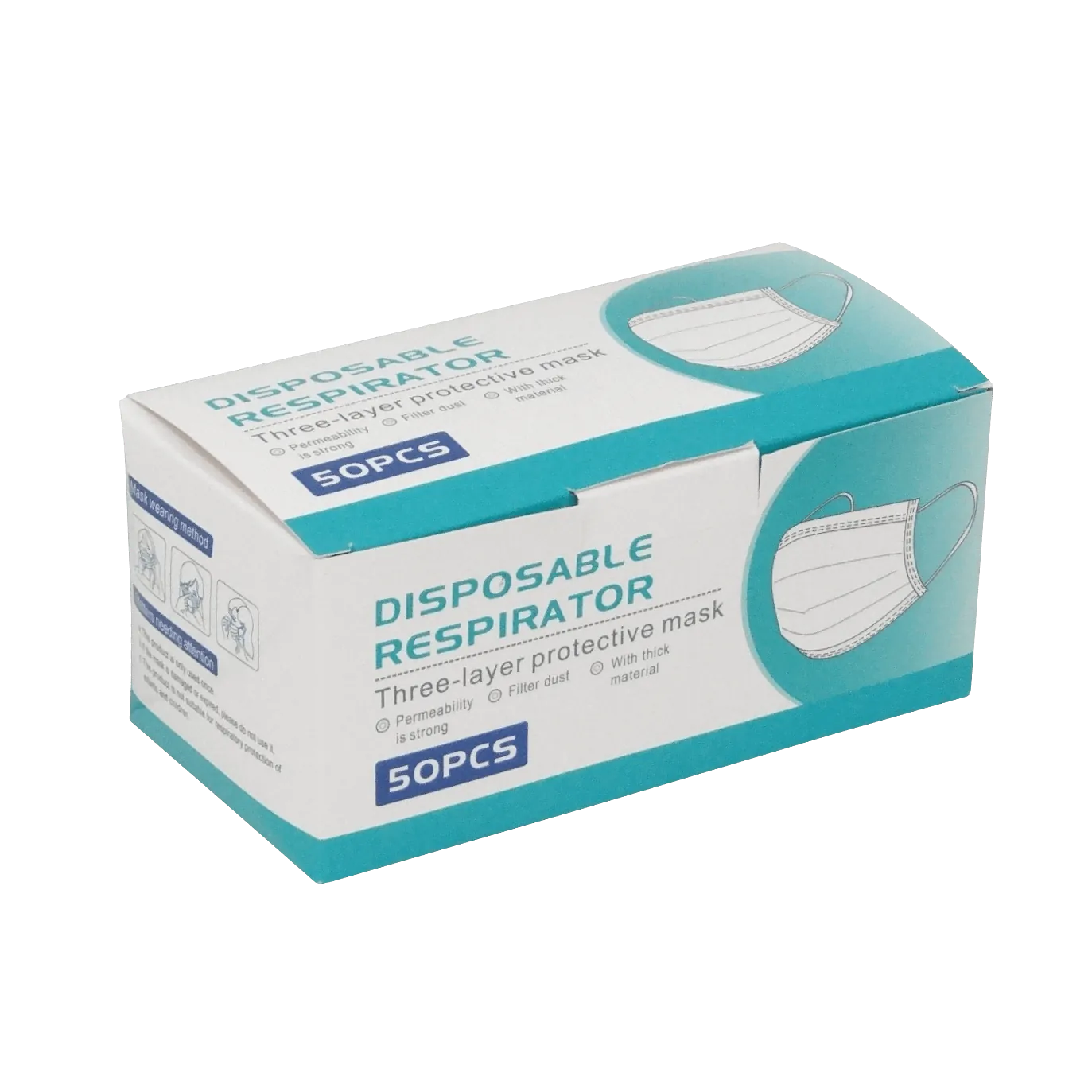 Mascarillas Desechables No Médicas, 3 Capas, 95% Meltblown (50 Unidades) 2