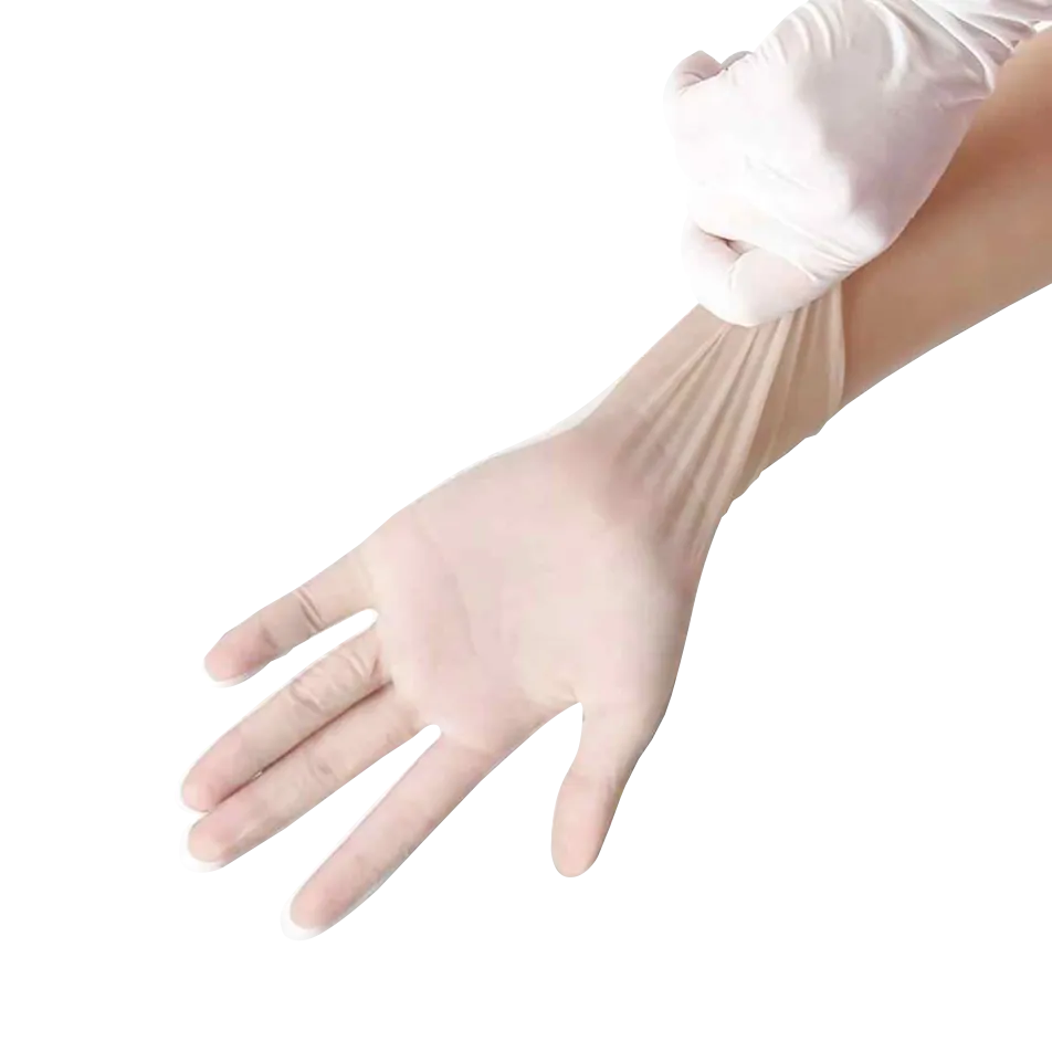 Guantes PVC Blanco Desechables Talla S (50 pares, 100 unidades) 3