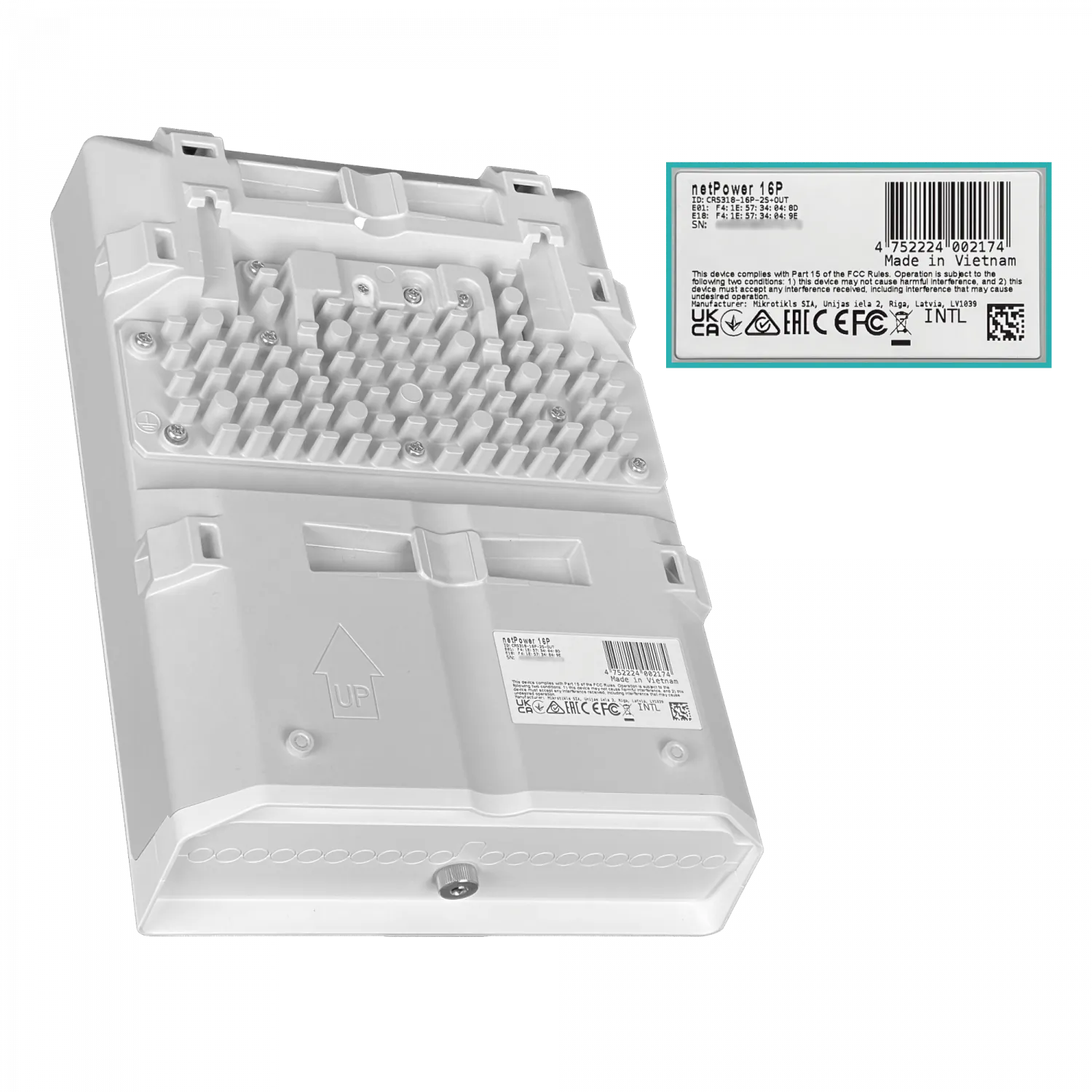 Switch MikroTik NETPOWER-16P, 16 Puertos 1G PoE++, 2-SFP+ 10G, CRS318 8