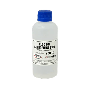 Botella 250ml Alcohol Isopropilico 1/4Lt para Limpieza