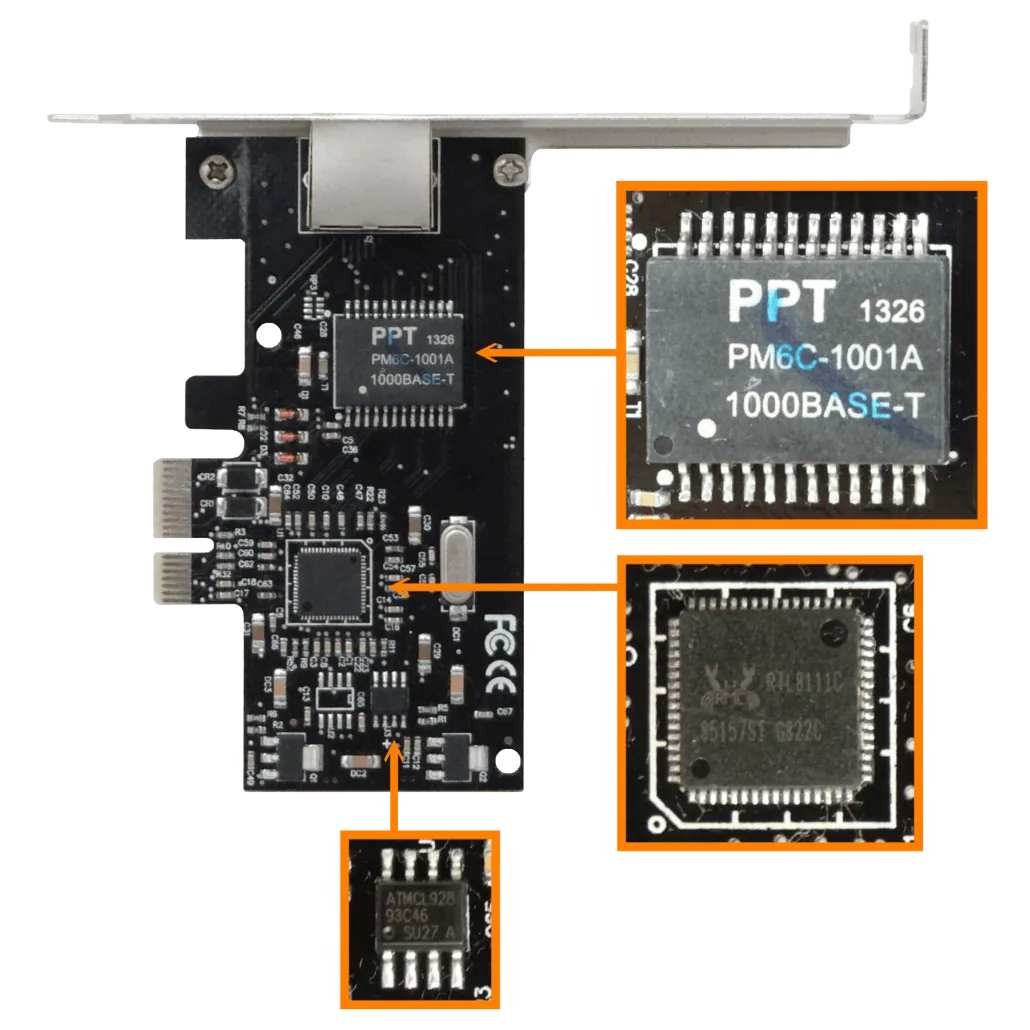 Tarjeta de Red Utek UT-2PCIELAN, 10/100/1000, PCIe-x1.1  6