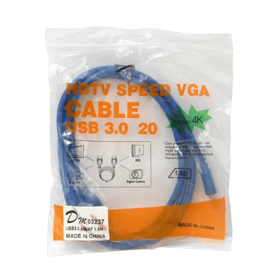 Cable USB3.0 1,5mt A-M A-H AM-AH Extension Pasiva 2