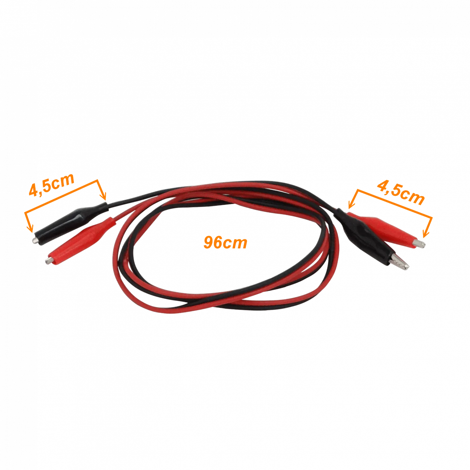 Cable con Pinzas Rojo/Negro 1m (2 Unidades) 2