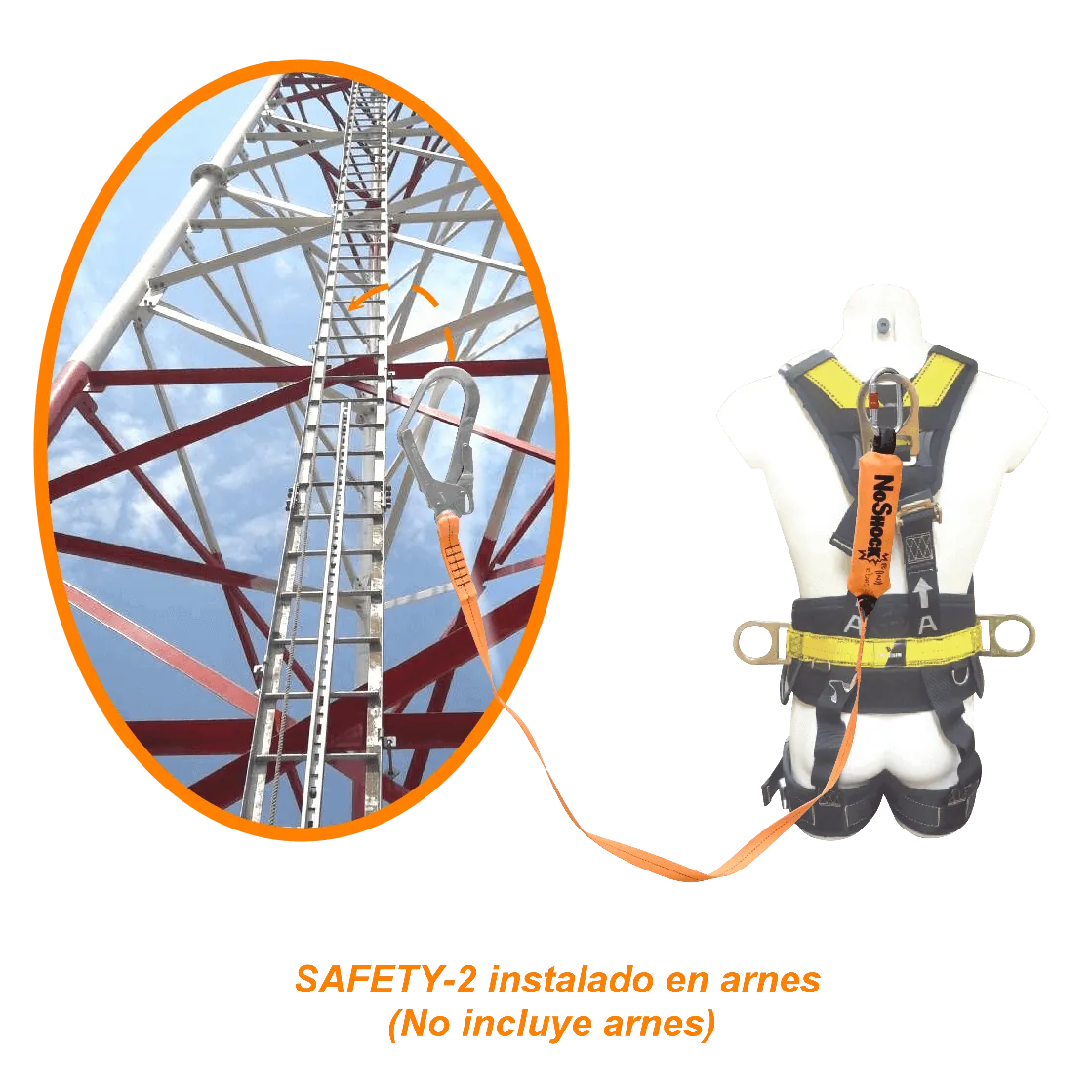Cuerda de Seguridad Temporal SAFETY-2 1.8–3.5 m, 90 kg, 4.4 kN 4