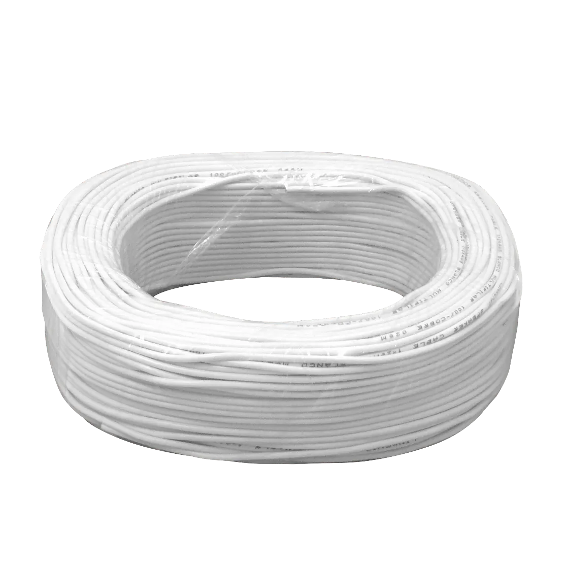 Cable Conductor Blanco 1x26AWG Cobre 0,13mm² Aislado PVC 100m 2