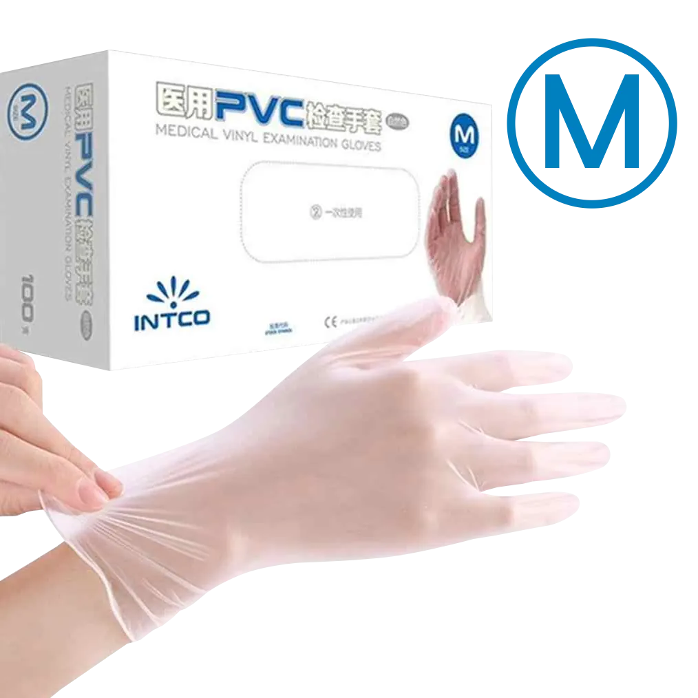 Guantes PVC Blanco Desechables Talla M (50 pares, 100 unidades) 2