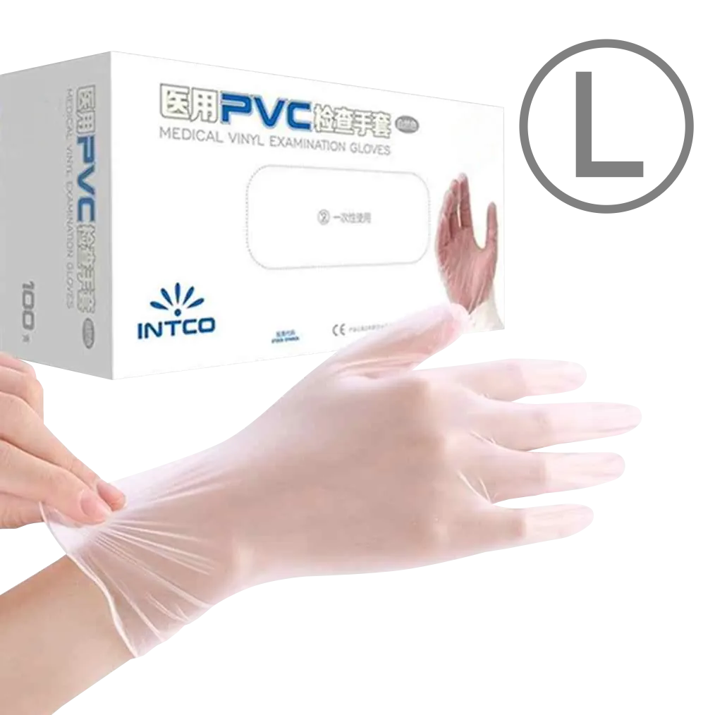 Guantes PVC Blanco Desechables Talla L (50 pares, 100 unidades)   3