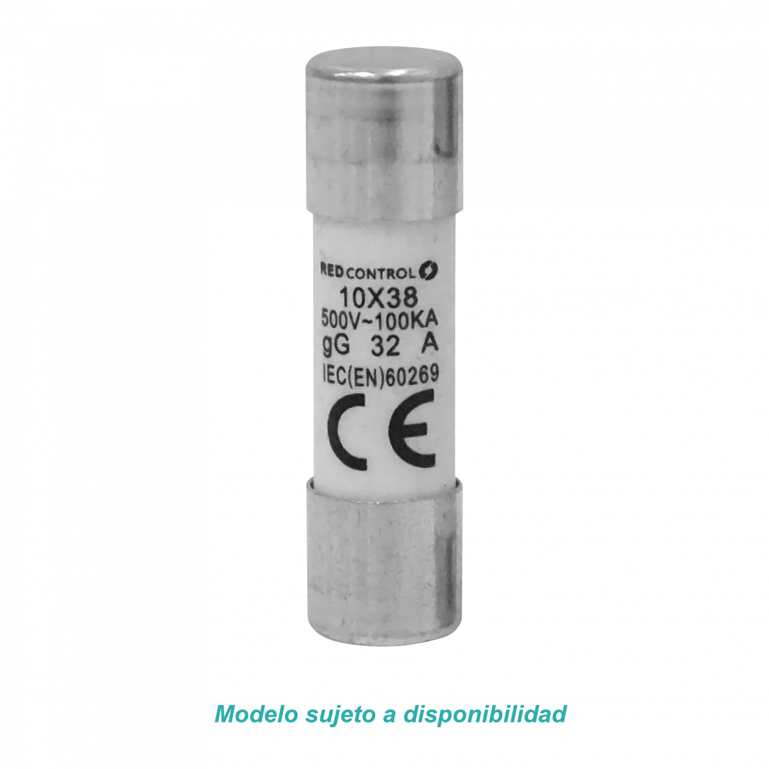 Fusible Cilindrico 36mm-Largo 9,5mm-Diametro 32A 10x38mm 500V 100KA  2