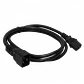 C13-Hembra-10A C20-Macho-16A Cable Poder 1,5-1,8mt Negro - Miniatura 2